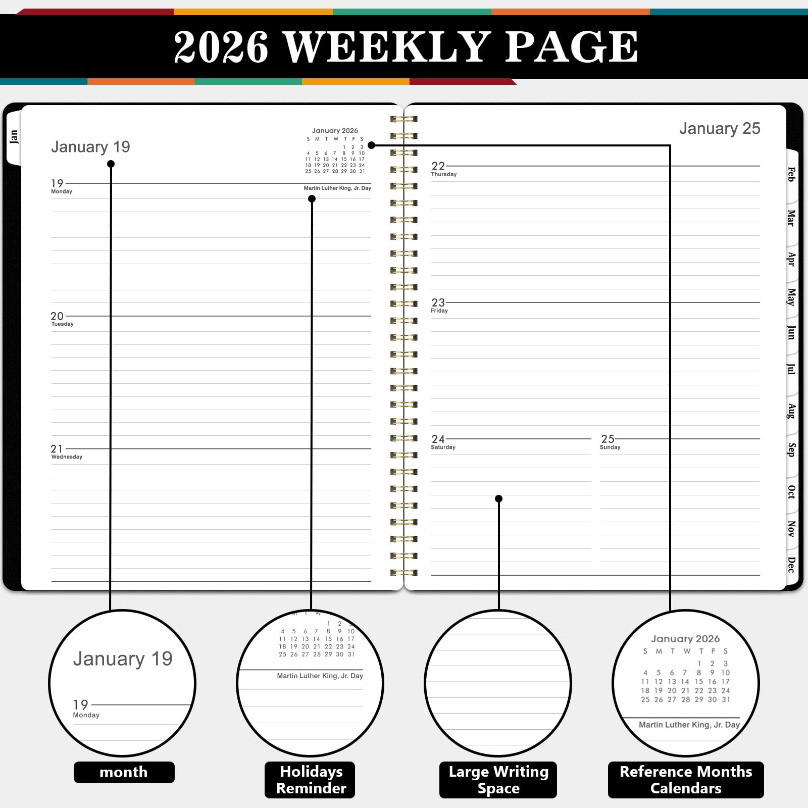 Planner 2026 – Jan. 2026 – Dec. 2026, 2026 Planner Weekly and Monthly, 8.5″ X 11