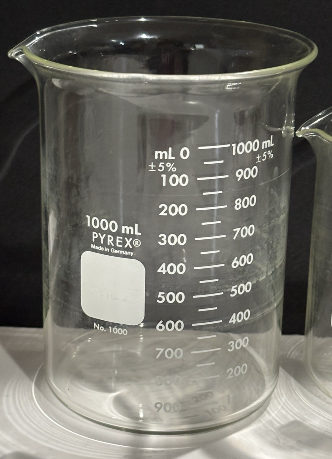 PYREX Glass Beakers Laboratory Science Equipment 1000 ml-600 ml-250 & 100