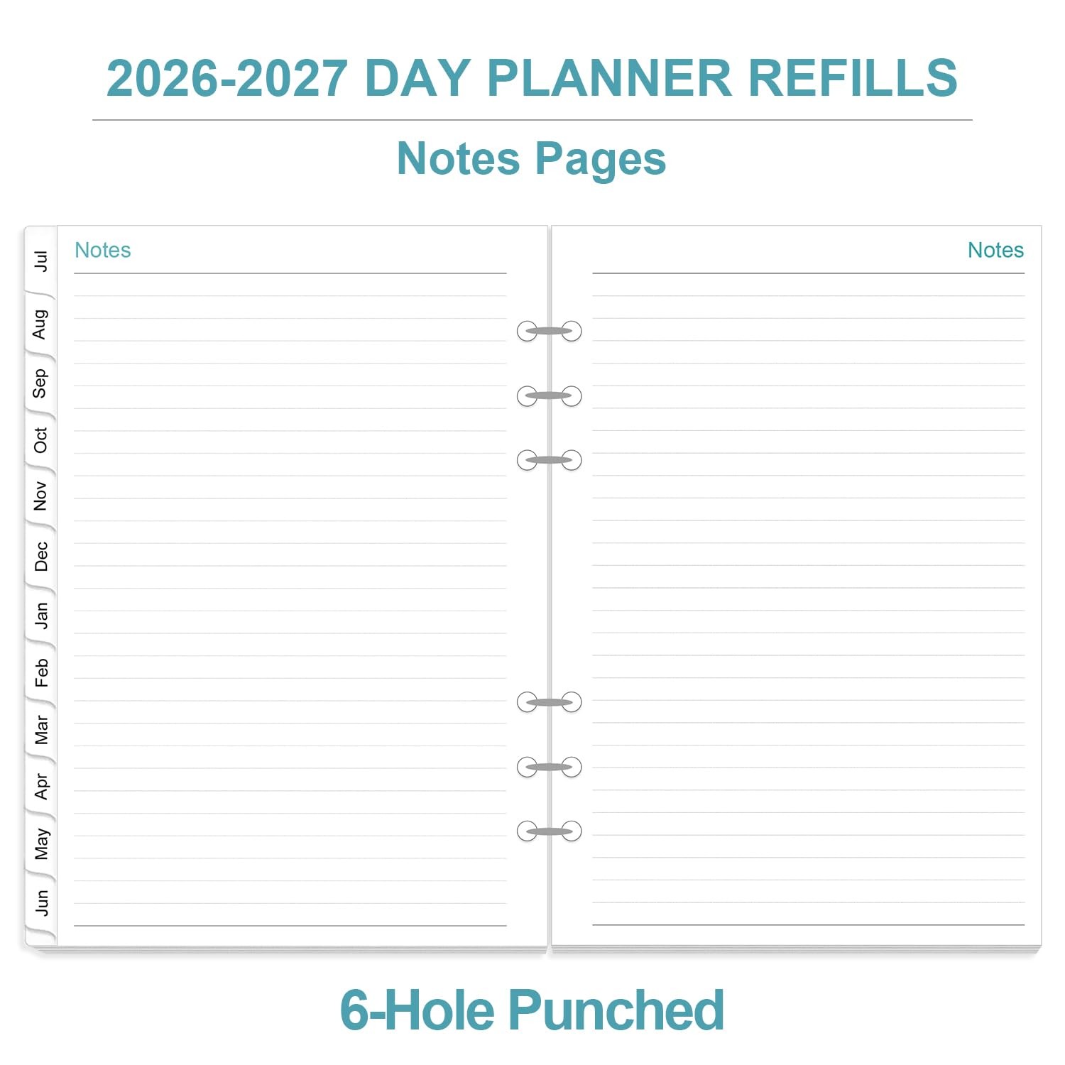 2026-2027 Planner Refills for A5 Binder – One Page Per Day Daily ＆ Monthly Pl…