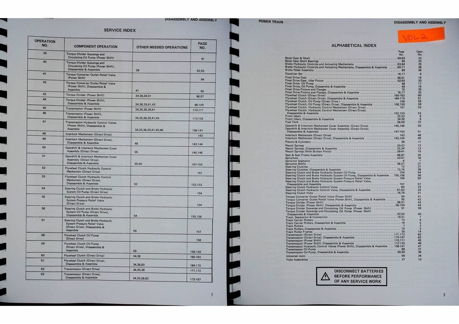 Caterpillar D8 D8H Crawler Service Repair Manual S/N Breaks Apply