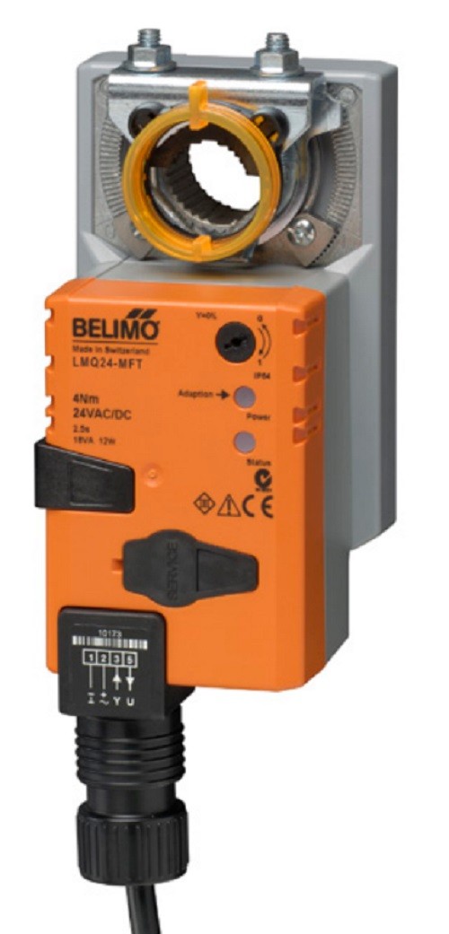 Belimo LMQB24-MFT Damper Actuator, 35 in-lb 4 Nm, Non Fail-Safe, 2…10 V