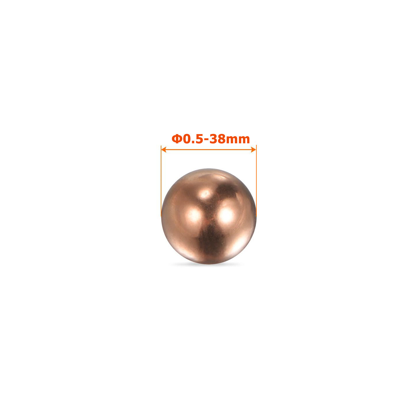 99.9% Cu Pure Cupper Balls Solid Precision Ball Smooth Sphere Beads Φ 0.5mm-38mm