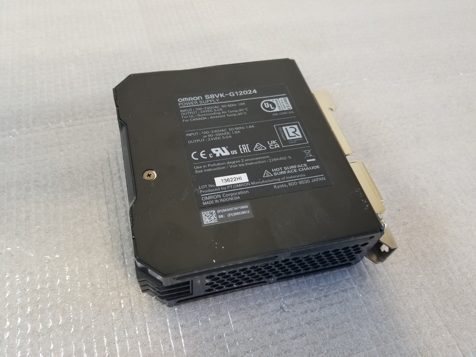 Omron S8VK-G12024 Power Supply AC100-240V 50/60Hz 1.6A – DC24V 5.0A