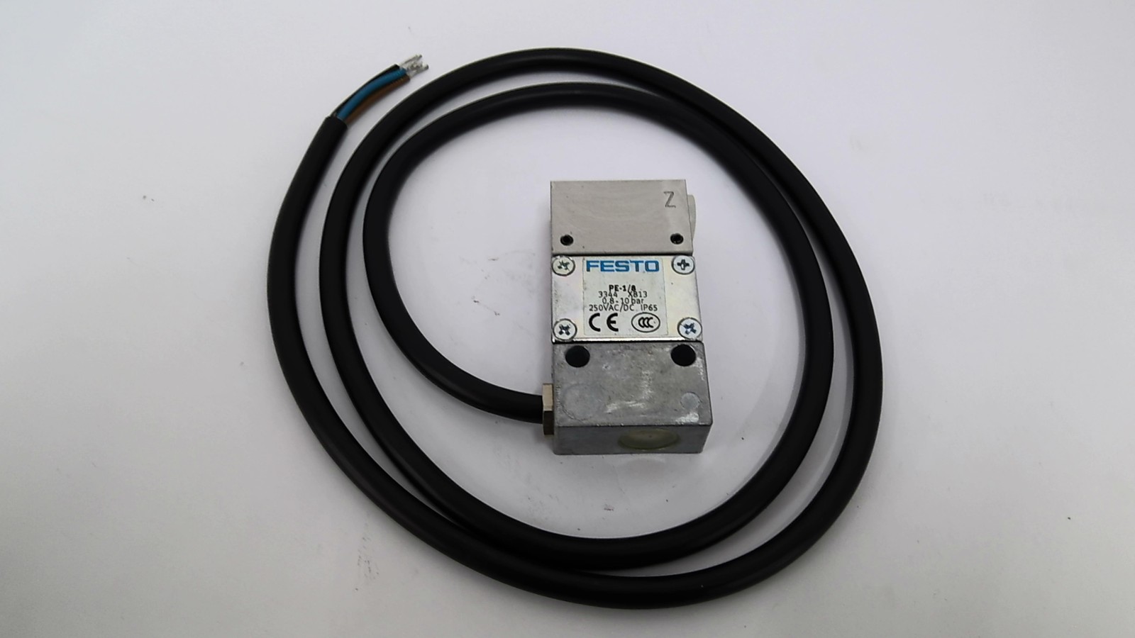 Festo PE-1/8 Pressure Switch 250VAC 0.8PSI Appx. 38″ of Wire