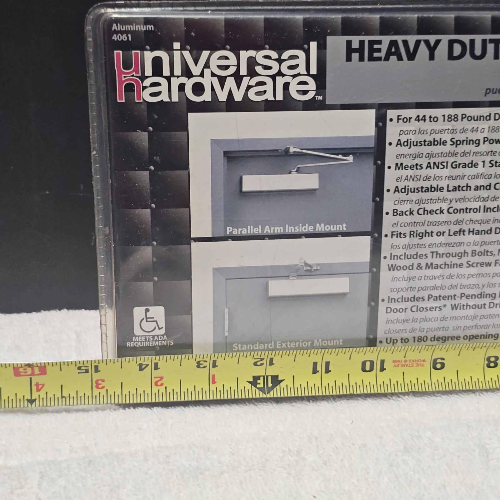 Universal Hardware Heavy-Duty All-in-One Commercial Door Closer UH4061