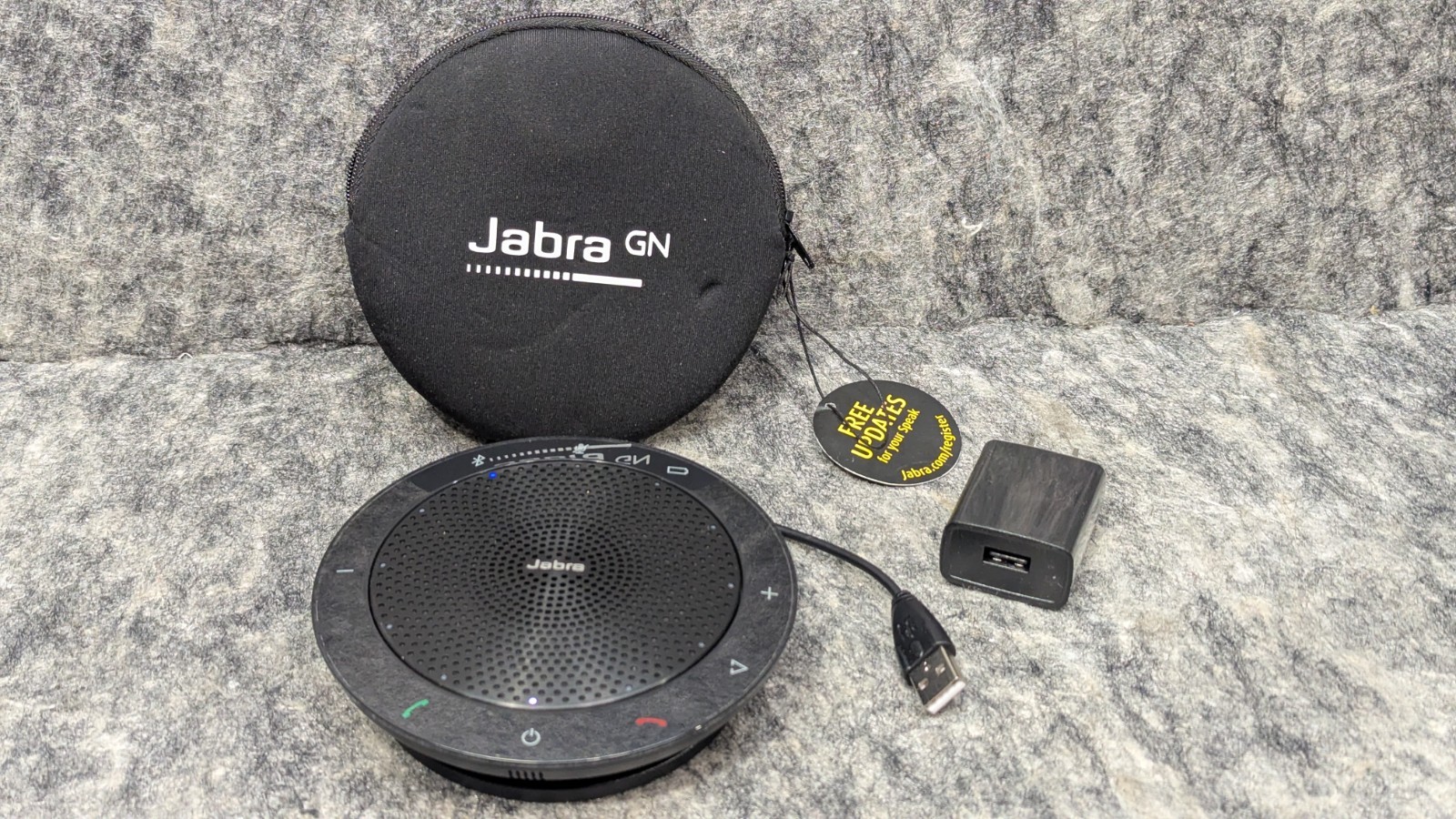 Jabra Speaker 510 USB Speakerphone PHS002W 7510-409 with Bag & Power Supply