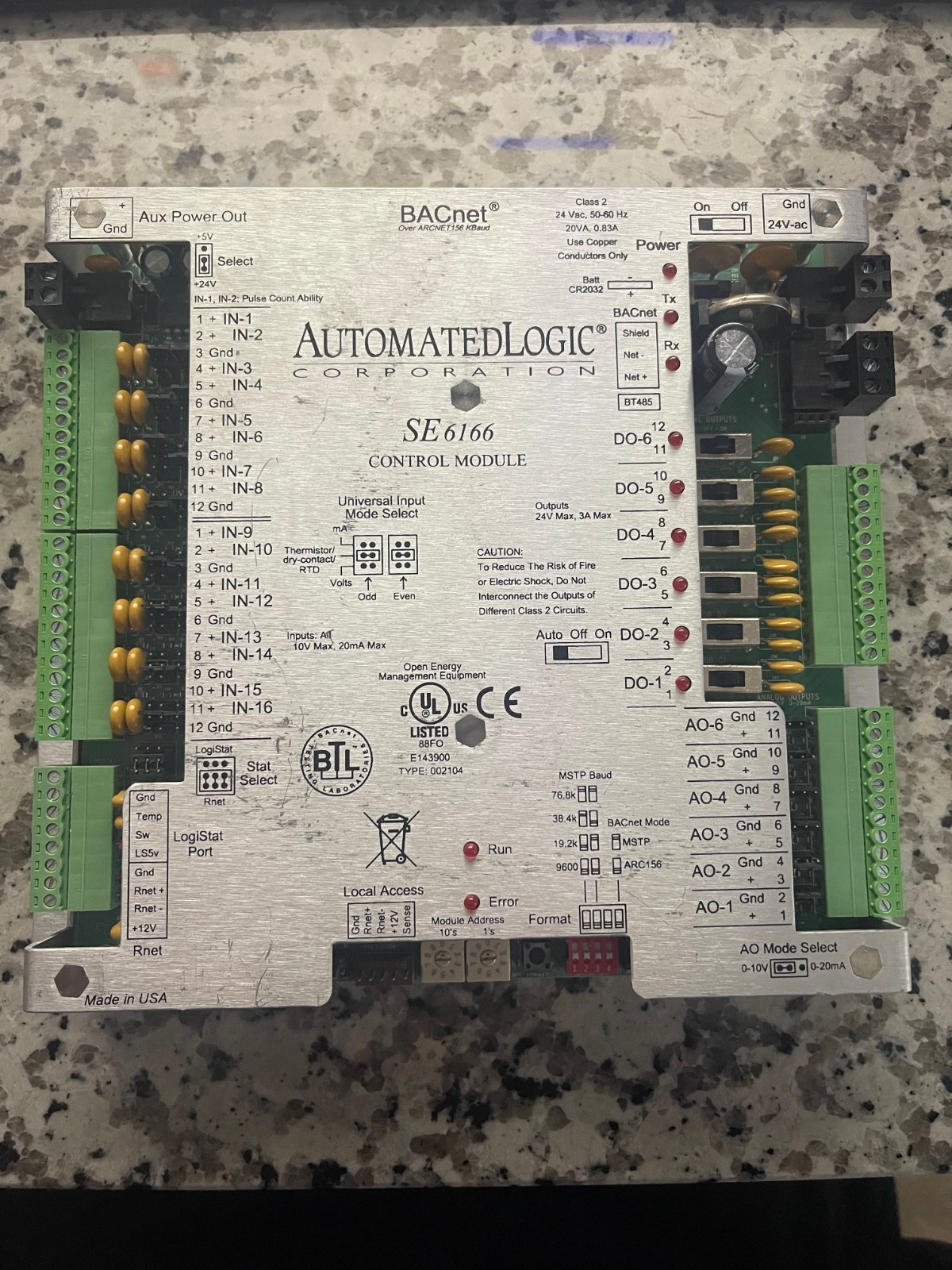 Automated Logic SE6104A BACnet Control Module
