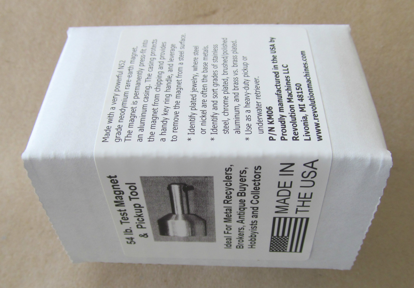 Strongest Test Magnet 54lbs/24kg N52 Rare Earth Neo Metal Silver Gold Check KM06