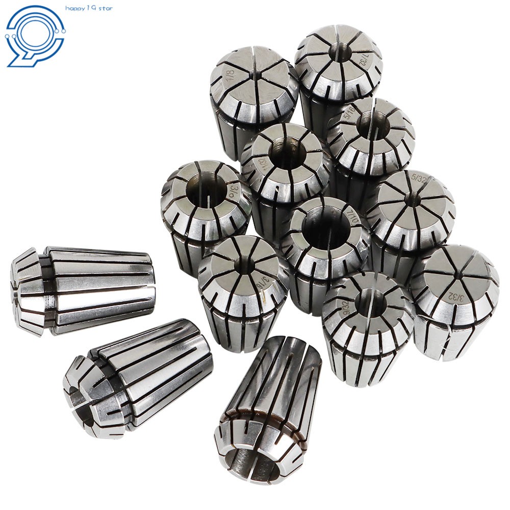 NEW 14Pcs ER20 Spring Collet Set 1/16″-1/2″ CNC Super Precision 3/8 1/4 1/8