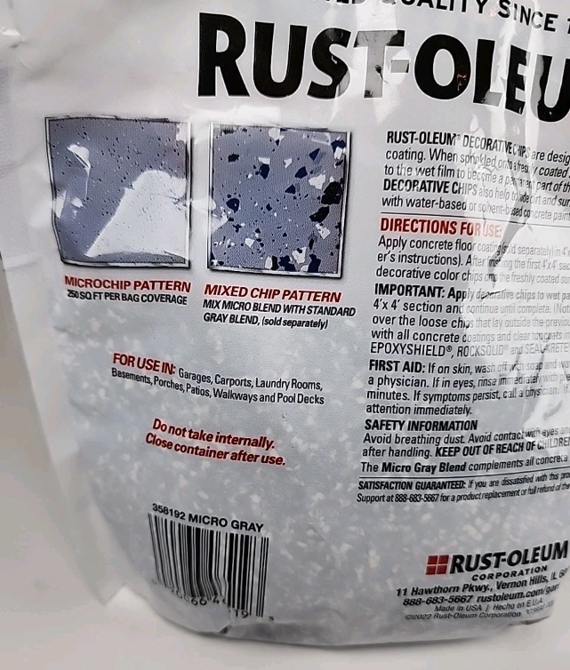 Rust-Oleum 1 lb. Micro Blue/Gray Decorative Color Chips For Paint