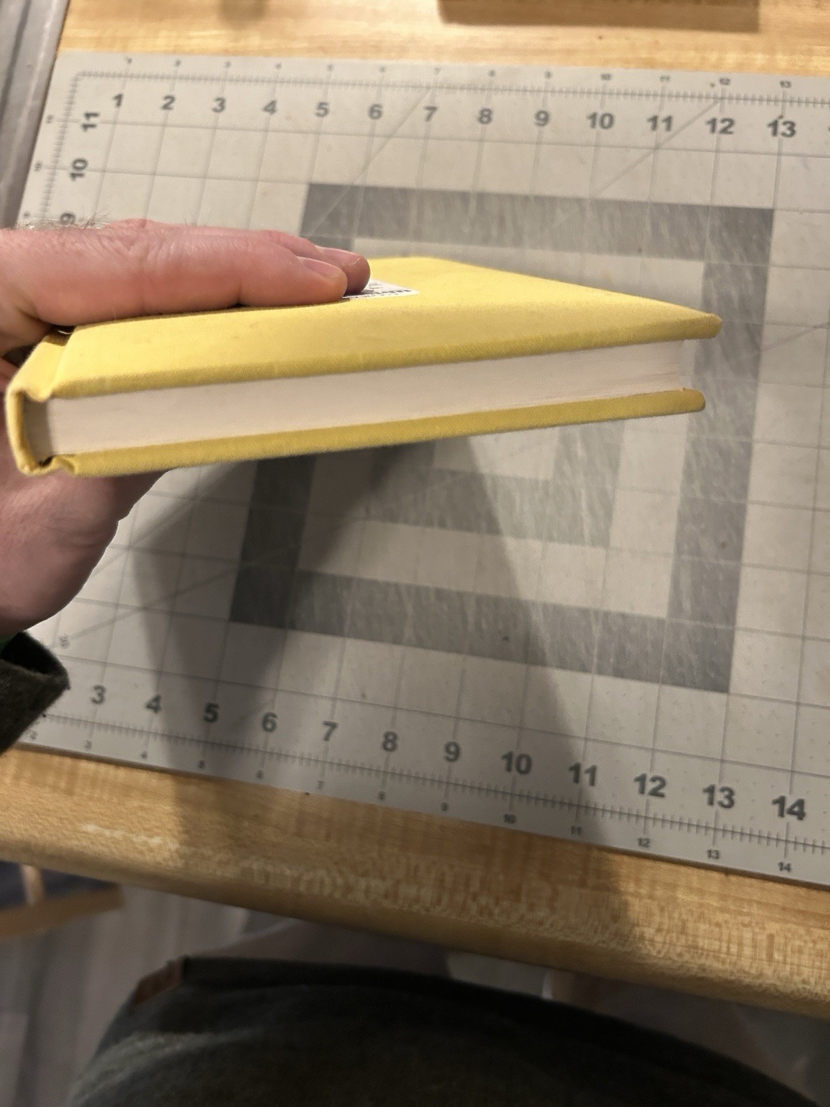 Vtg ScribeMate Lined Journal 5.5 x 8.5″ Yellow Fabric DUCK Preppy Office SHIPS