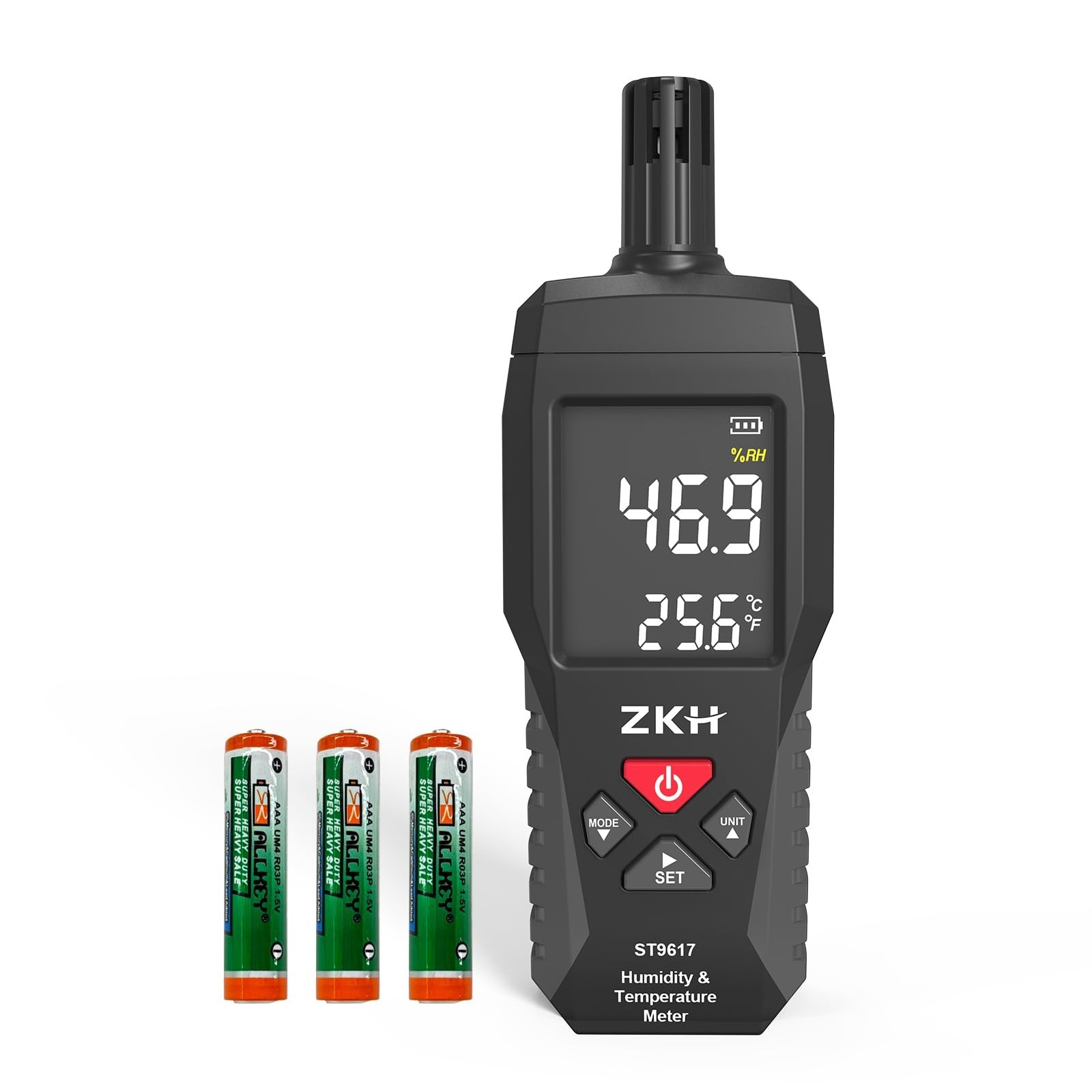 ZKH Temperature Humidity Meter, Digital Thermometer Hygrometer with Alarm Fun…