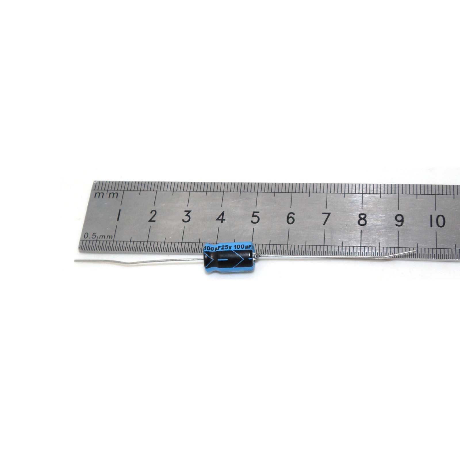 10PCS Axial Electrolytic Capacitors 25V100UF 6X12 mm