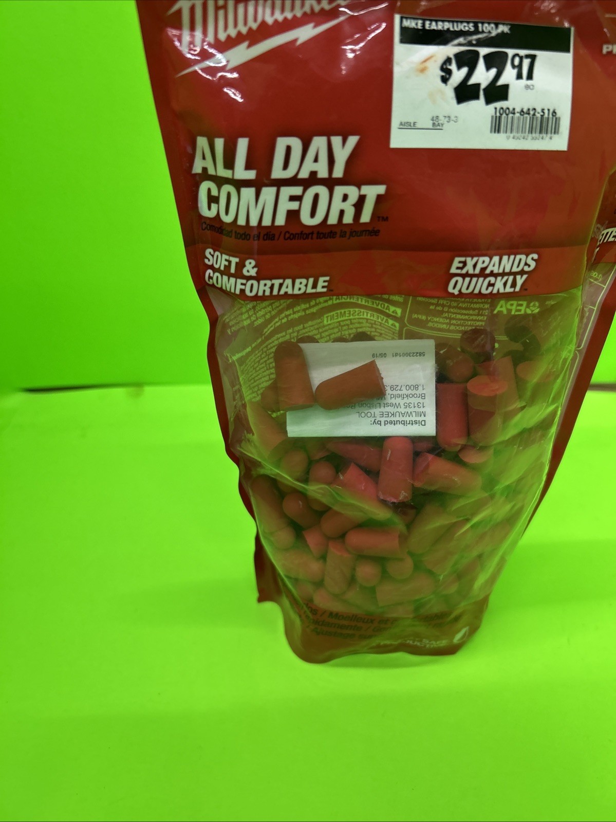 Milwaukee Disposable Ear Plugs 100 Pack 32db 48-73-3005