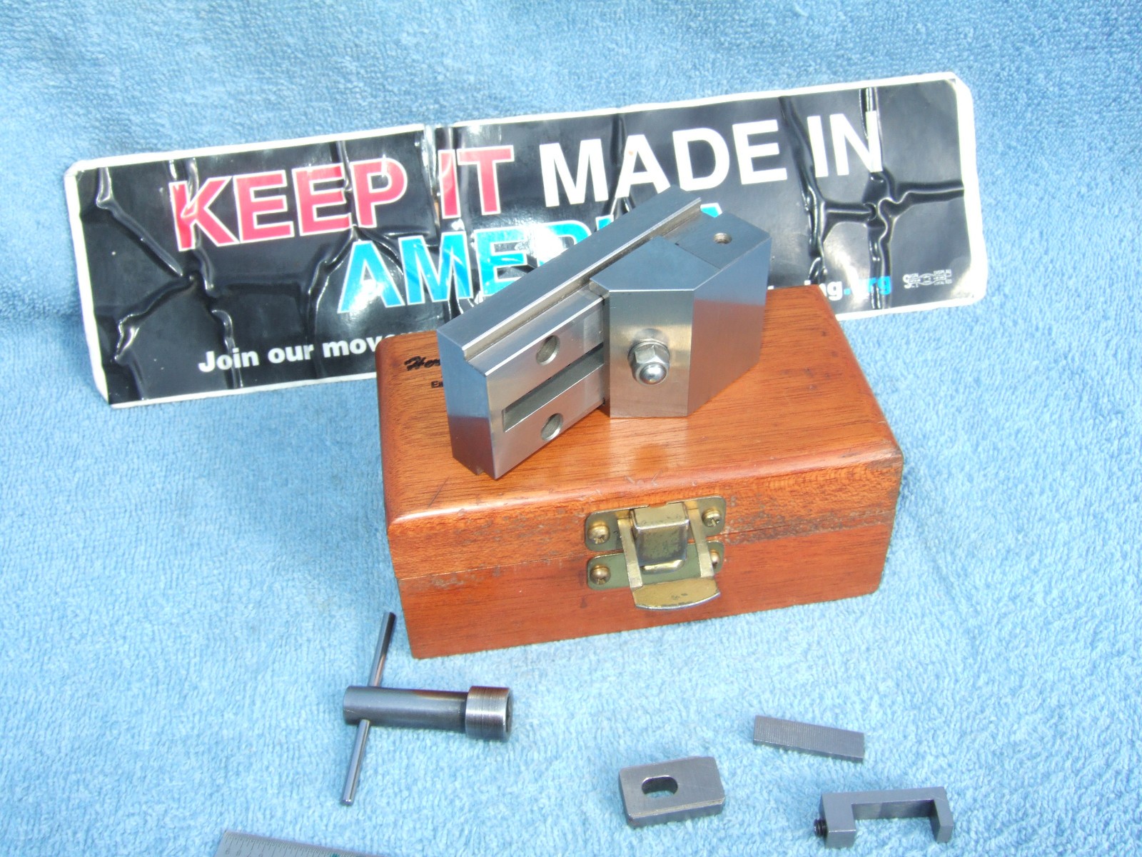 HERMANN SCHMIDT USED 2b GRIND VISE V0-1-1/2a TOOLMAKER MACHINIST CASEw/WRENCH