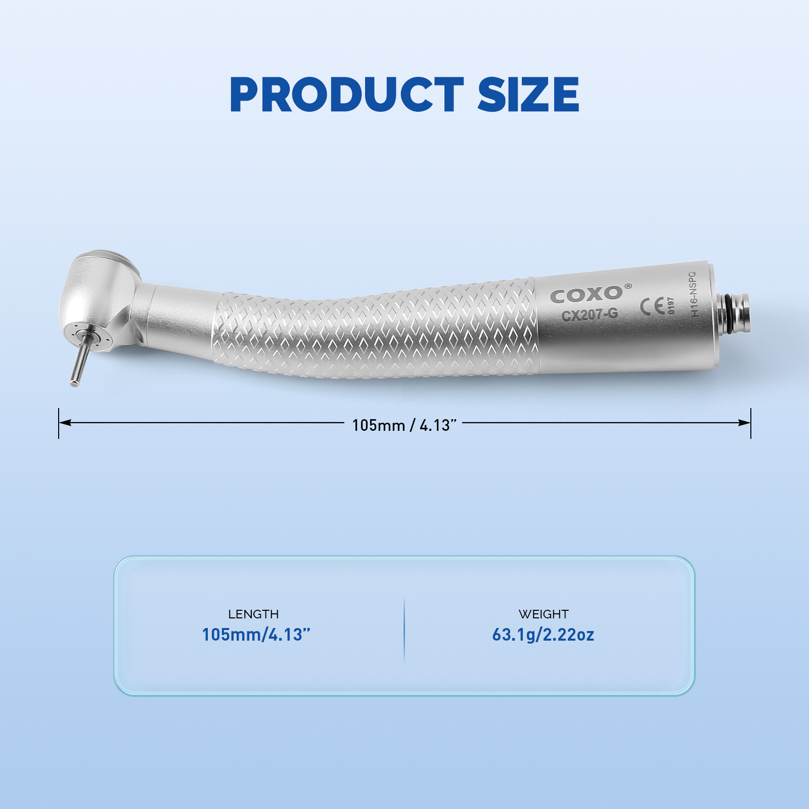 COXO CX207-G High Speed Air Turbine Handpiece ≥300,000rpm 6 Holes fit NSK KAVO