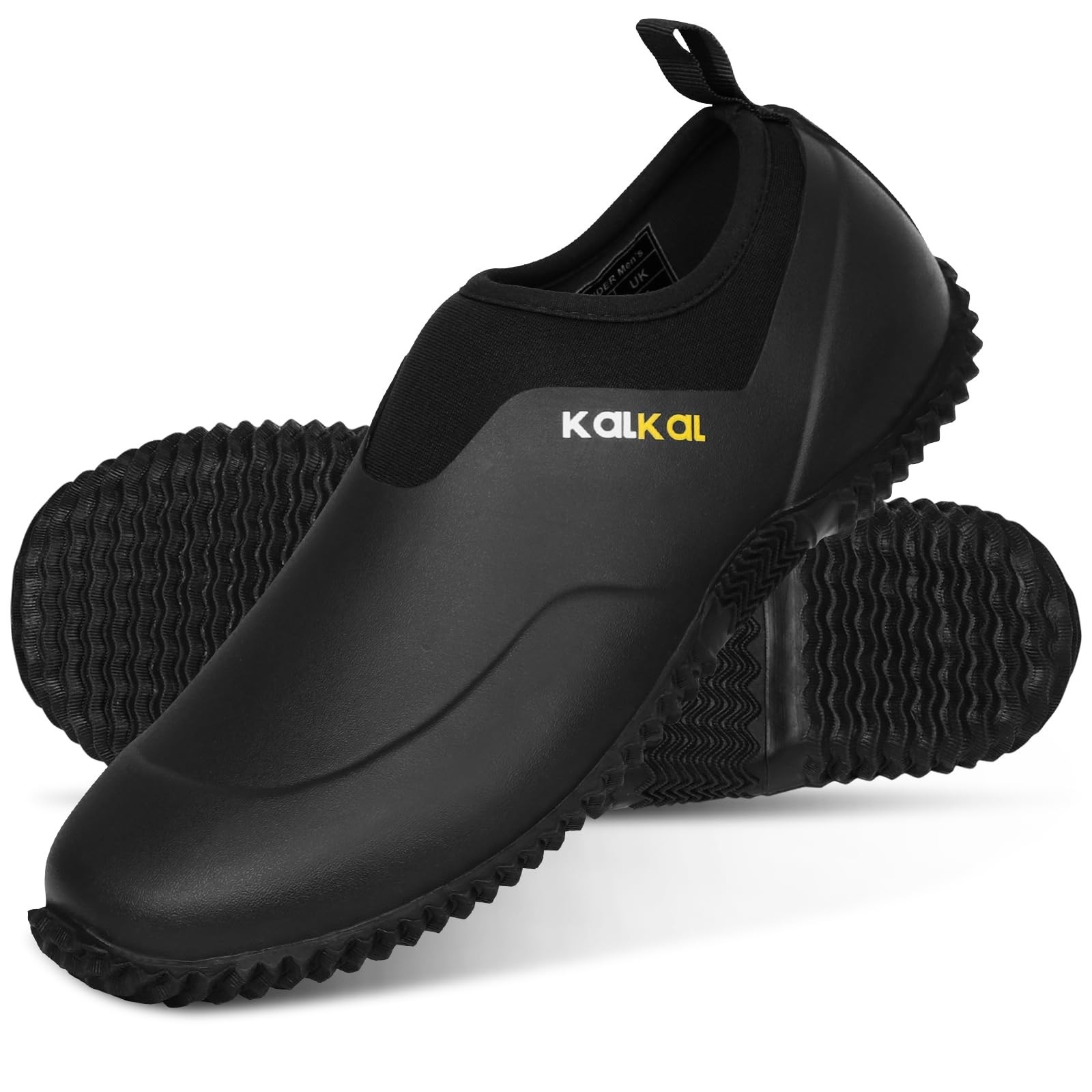 Kalkal Men’s Rain Boots, Waterproof Garden Shoes, Neoprene Rubber Footwear fo…
