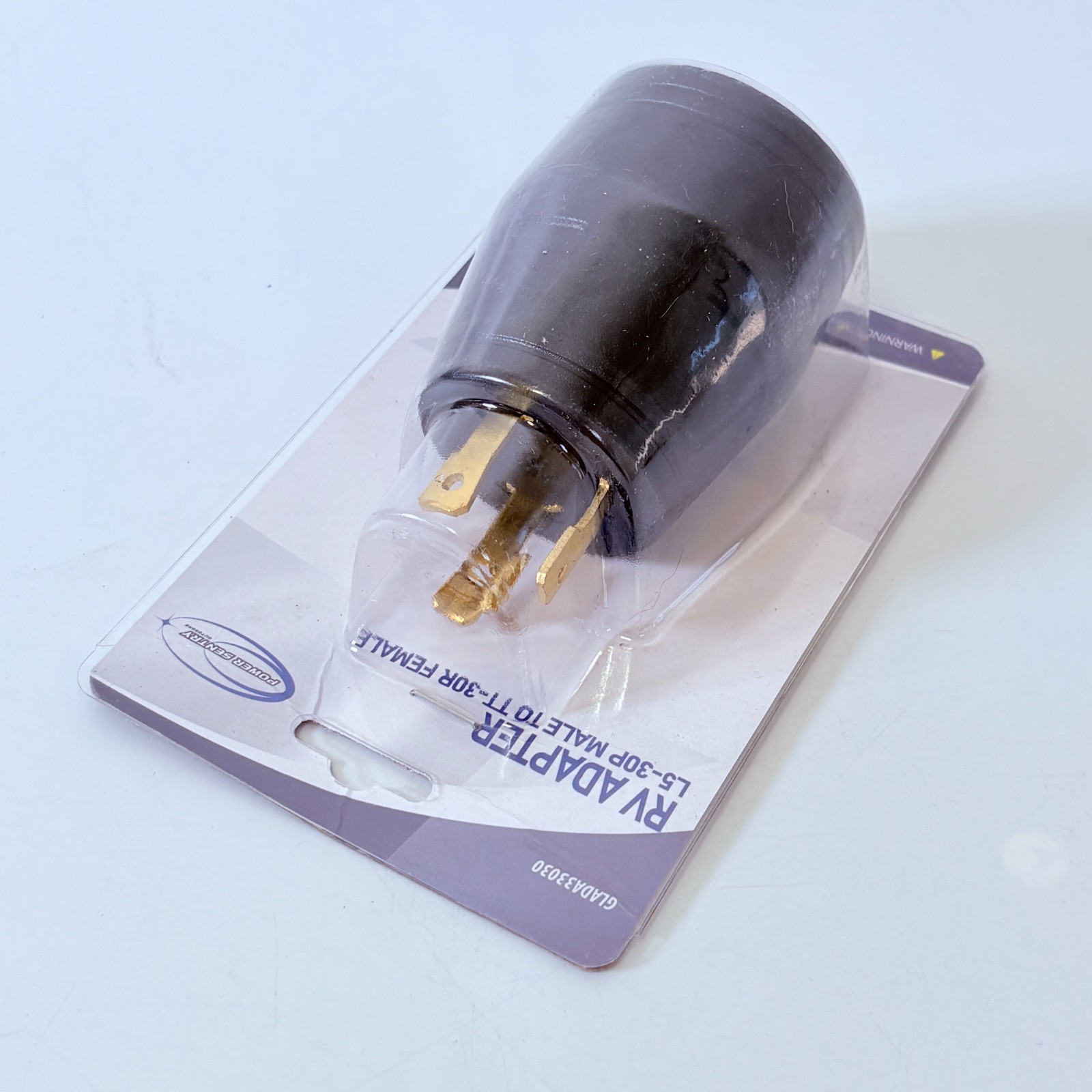 POWER SENTRY – 30 Amp RV Power Locking Adapter L5-30P Male to TT-30R Female