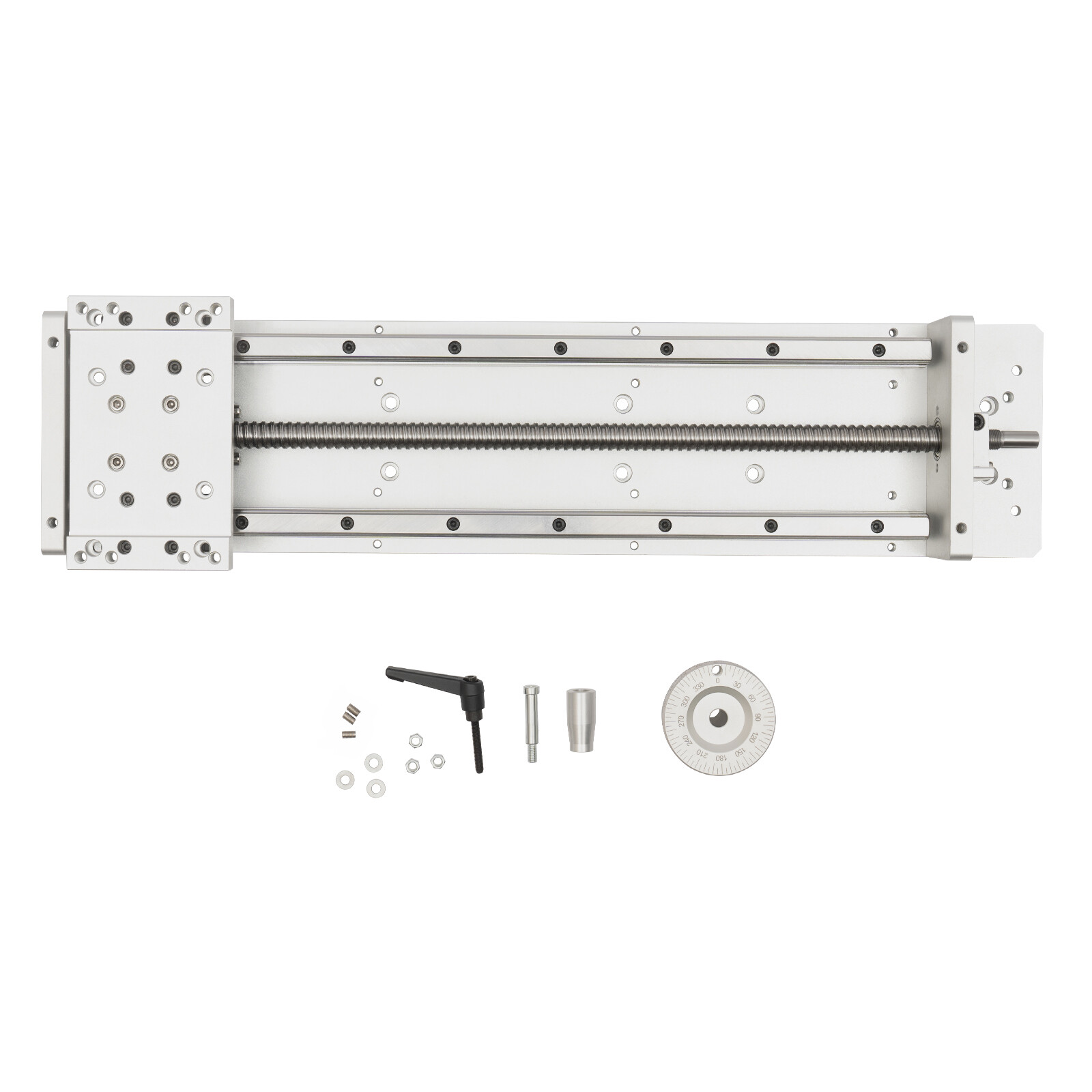 Manual Sliding Table SFU1605 Ballscrew Linear Stage Actuator Stroke:400mm+ Lock