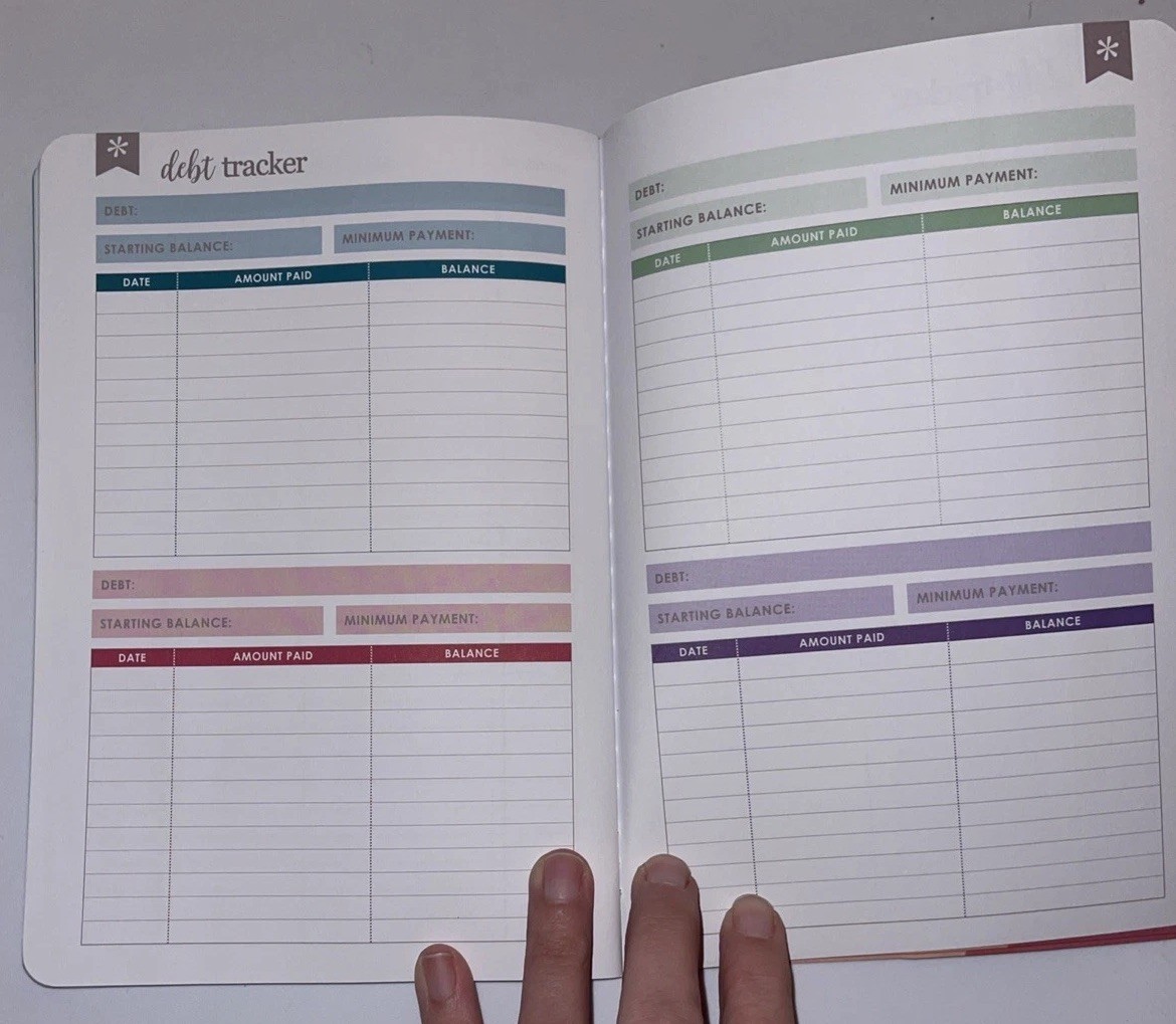Erin Condren Budget Book 13 Month Planner Geometric Rainbow 8.5 in x 5.75 in