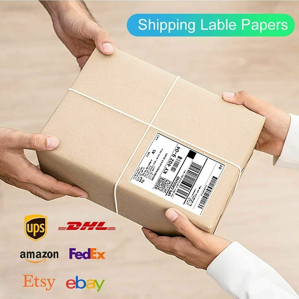 500 4″x6″ Fanfold Direct Thermal Shipping Labels for Zebra and Rollo Printers