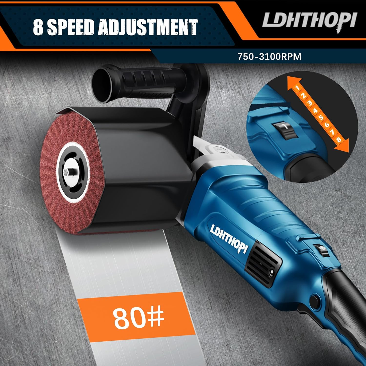 1800W Burnishing Polishing Machine, 110V Handheld Electric Stainless Steel Polis