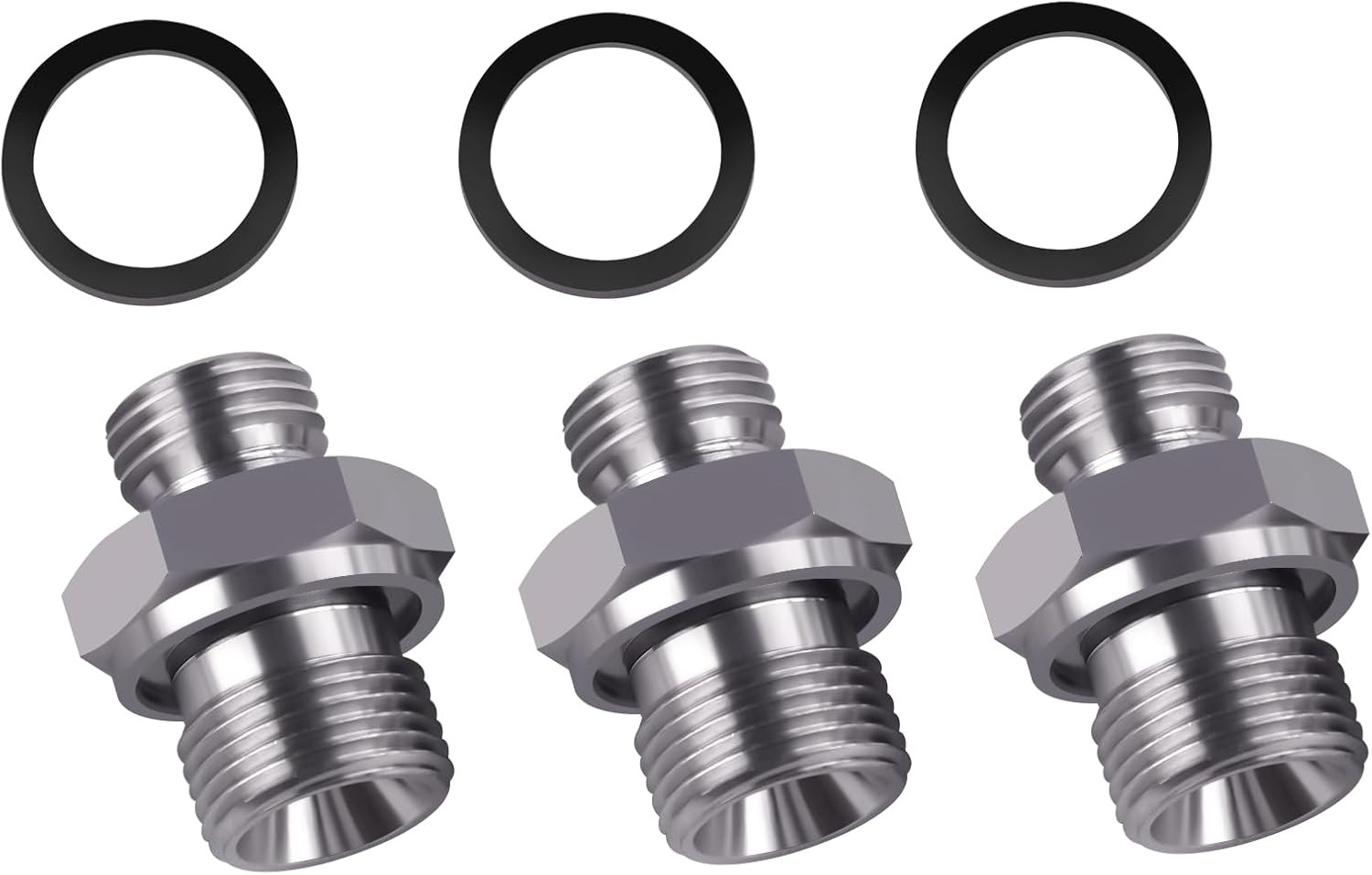 3Pcs 3/8″ NPT×14.5mm Fitting Adapter For Chinese Excavator Valve Body Connector