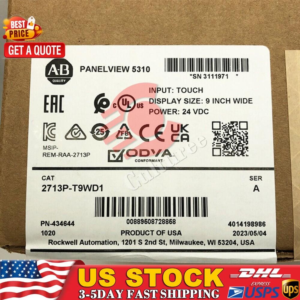 2713P-T9WD1 New Allen-Bradley AB PanelView 5310 Graphic Terminal 2713PT9WD1