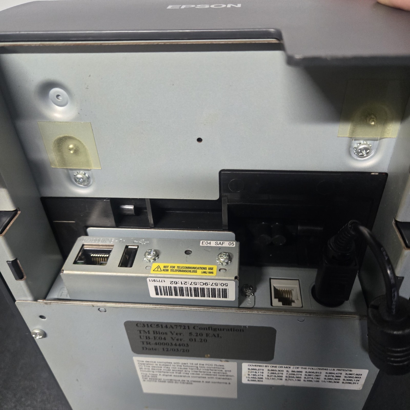 EPSON TM-U220B (767) M188B Dot Matrix POS Receipt Printer Ethernet