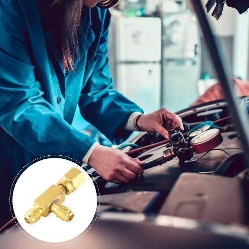 Access Tee, 1/4” Valves Core Tee Adapter with Swivel Conne Style: Tee Adapter