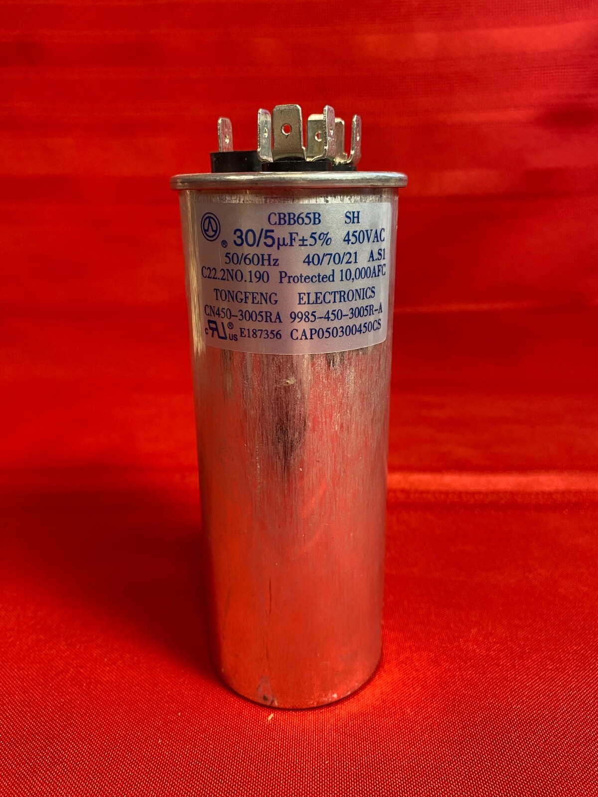 GENUINE OEM AMANA PTAC Dual Run Start Capacitor 30/5uF Pn CAP050300450CS 450 VAC