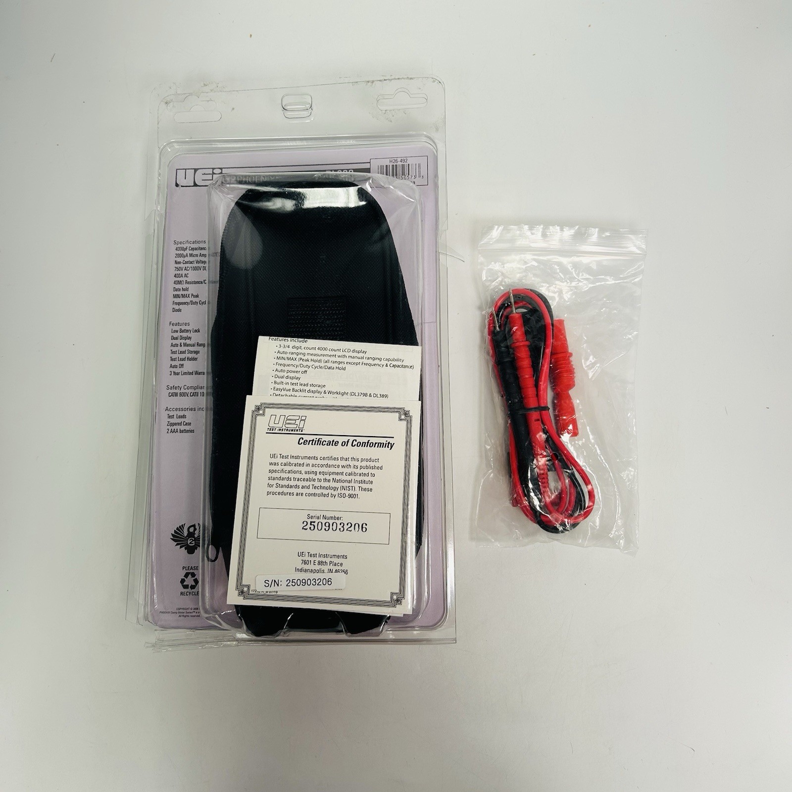 UEi DL369 Digital Clamp-on Meter HVAC Auto Measures AC Current AC/DC *NEW*