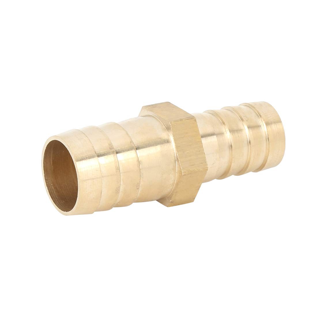 X AUTOHAUX 2 Pcs 19mm to 16mm OD Brass Barb Hose Straight Reducer Splicer Fittin