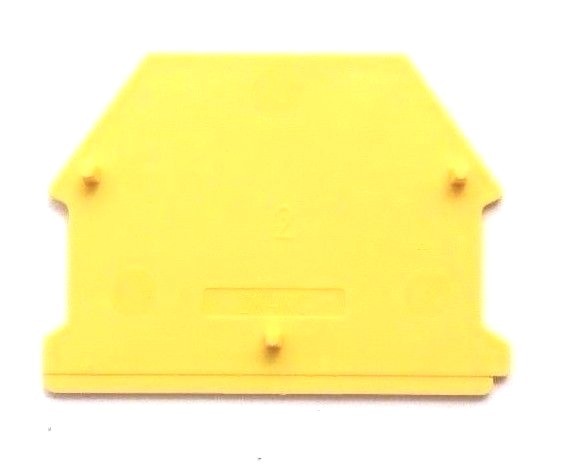 DIN Rail Terminal Block End Covers 50 Qty Dinkle DK4NC-YW for DK4N-YW Yellow