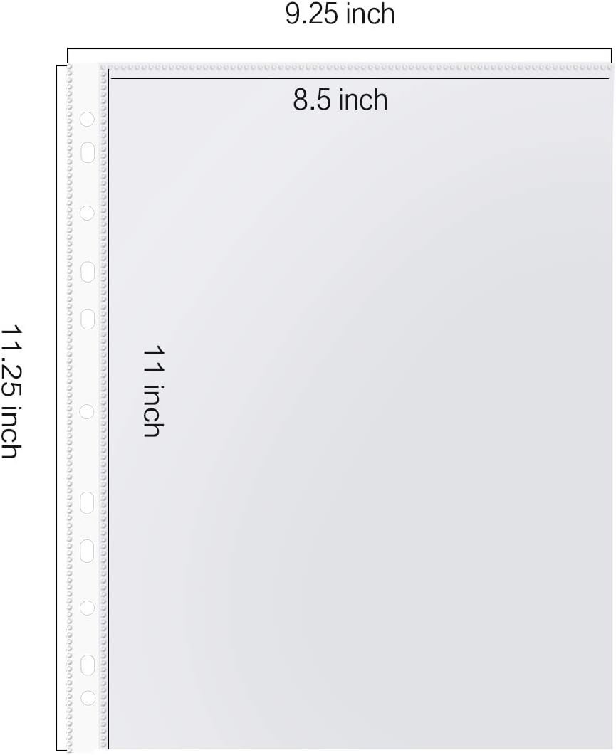 Ultimate 500 Count Heavy Duty Plastic Sheet Protectors, Reinforced 11 Holes