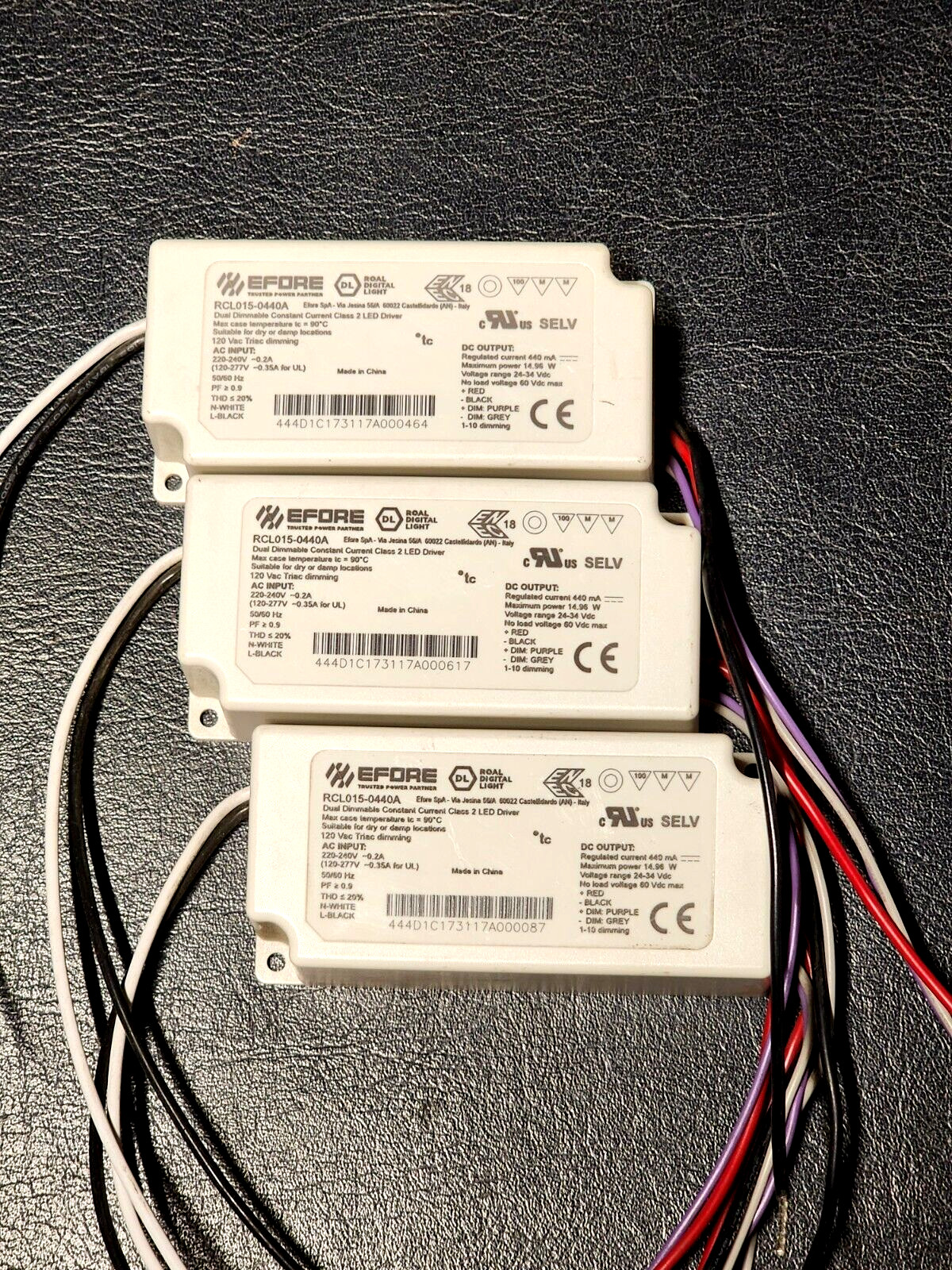 EFORE ROAL RCL015-0440A 1 Dual dimmer LED Driver DC Output range 24-34 Vdc