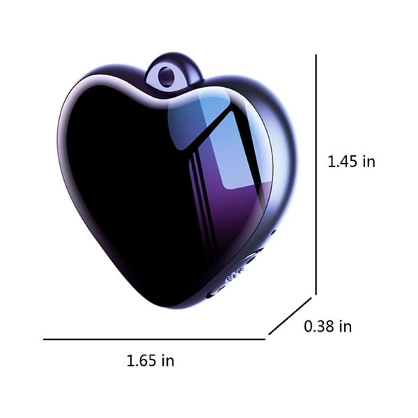 Heart Shaped Hands Free Voice Activated Necklace Recorder