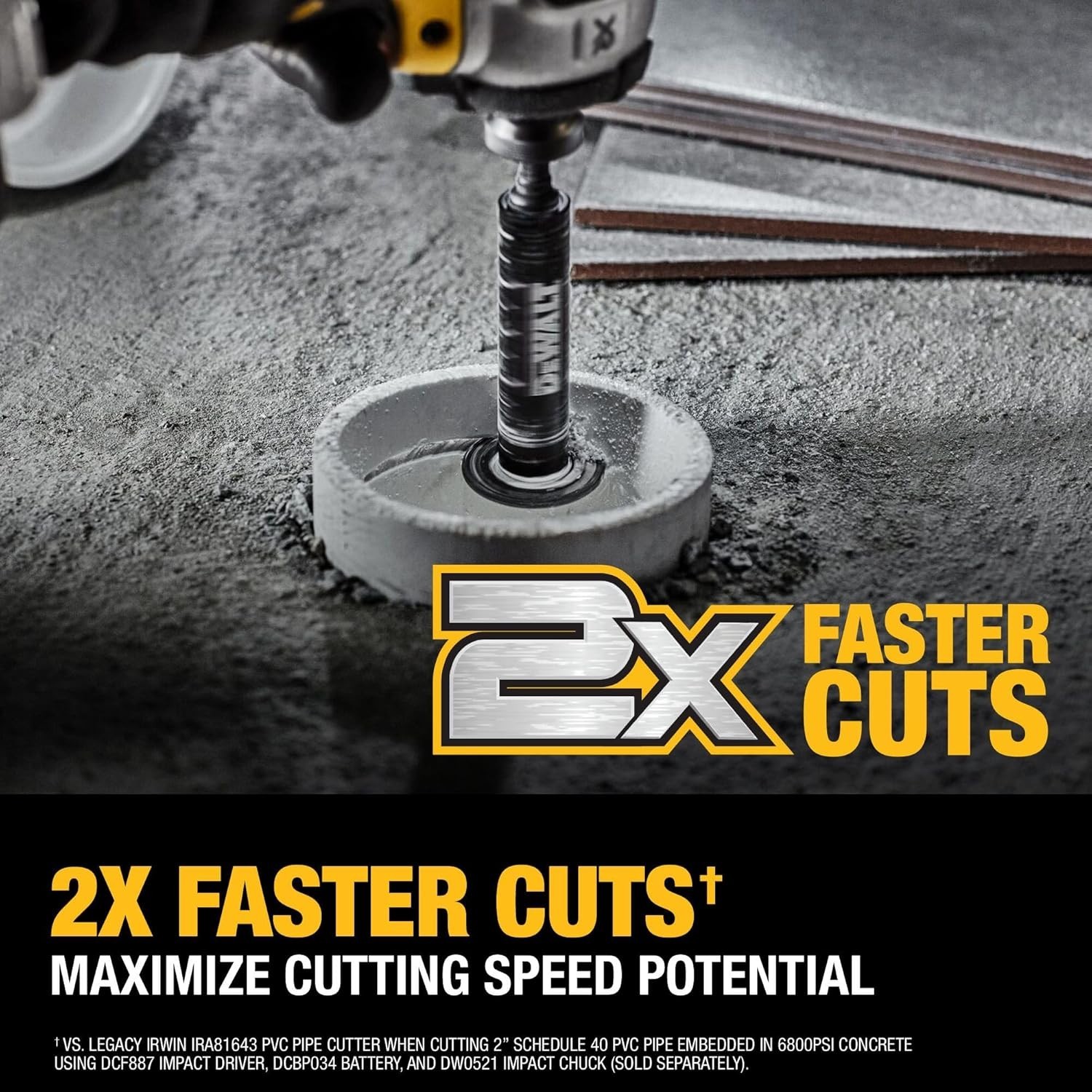 DEWALT Impact Connect Pipe Cutter, PVC Cutter, Diamond Grit Cutting Wheel