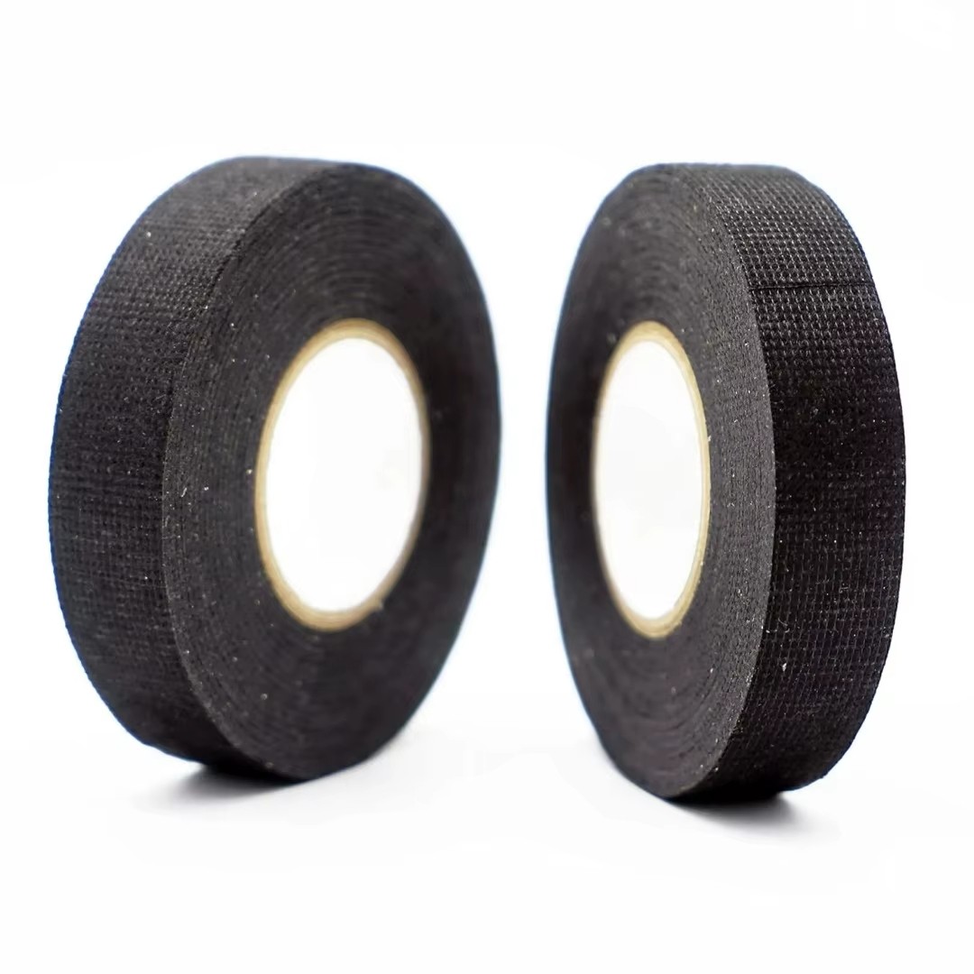 Heat Resistant Automotive Tape Flame-Retardant Cloth Sticky Fabric Black (50ft)