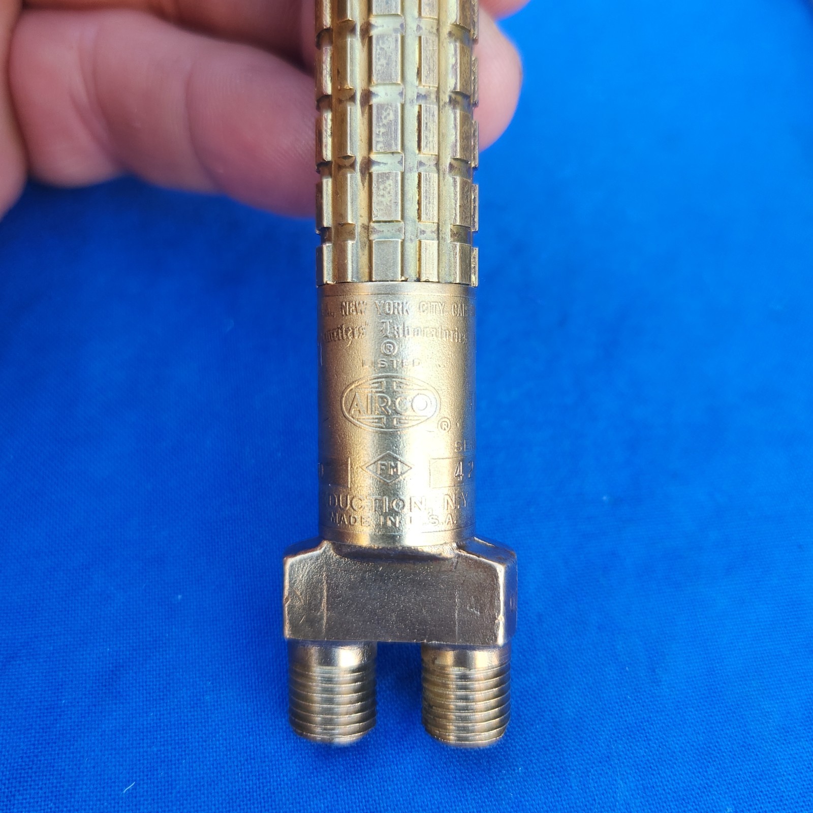 Vintage Airco Style 400 Welding Torch ‘corn cob’ handle w/1490 Style 112-0 Tip
