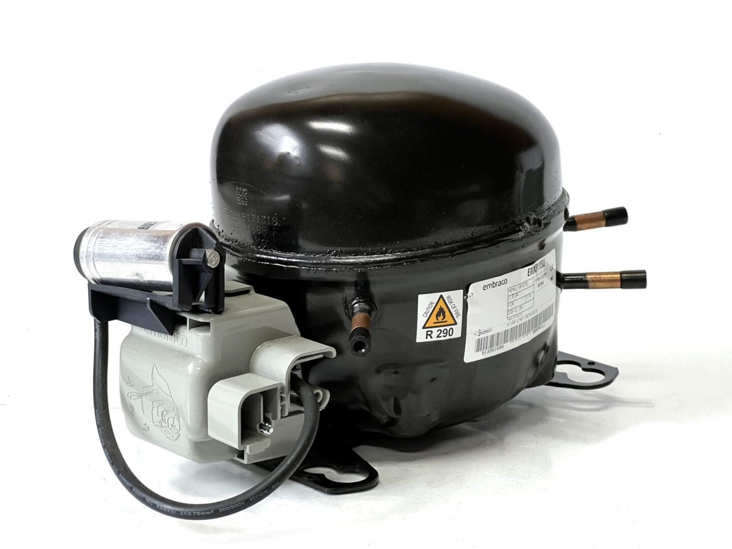EMX3115U – Embraco 1/5 HP Refrigeration Compressor – R-290A – 115-127V – Low / M