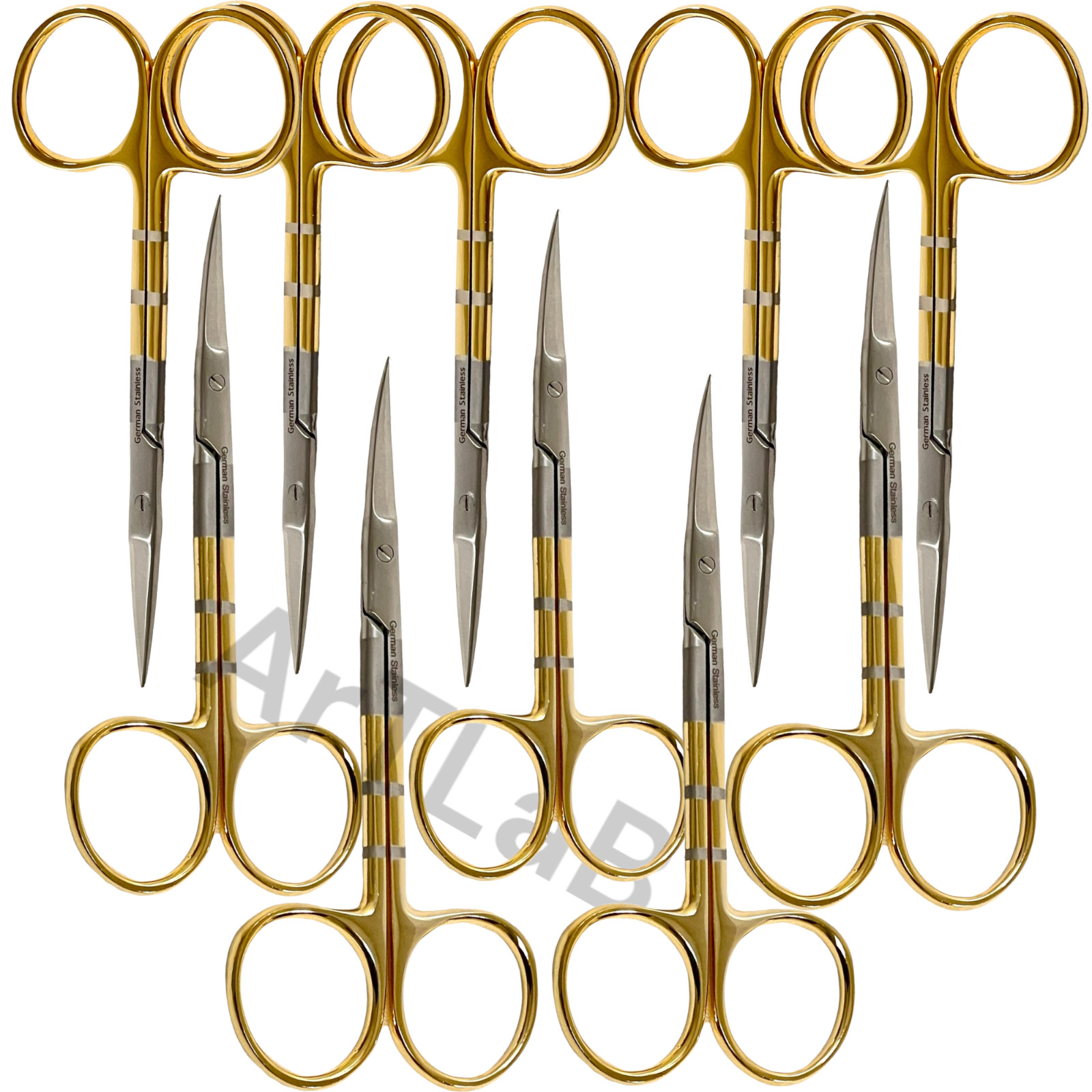 Supercut Sharp Dissecting Iris Scissors 4.5″ Curved + Straight Tungsten Carbide