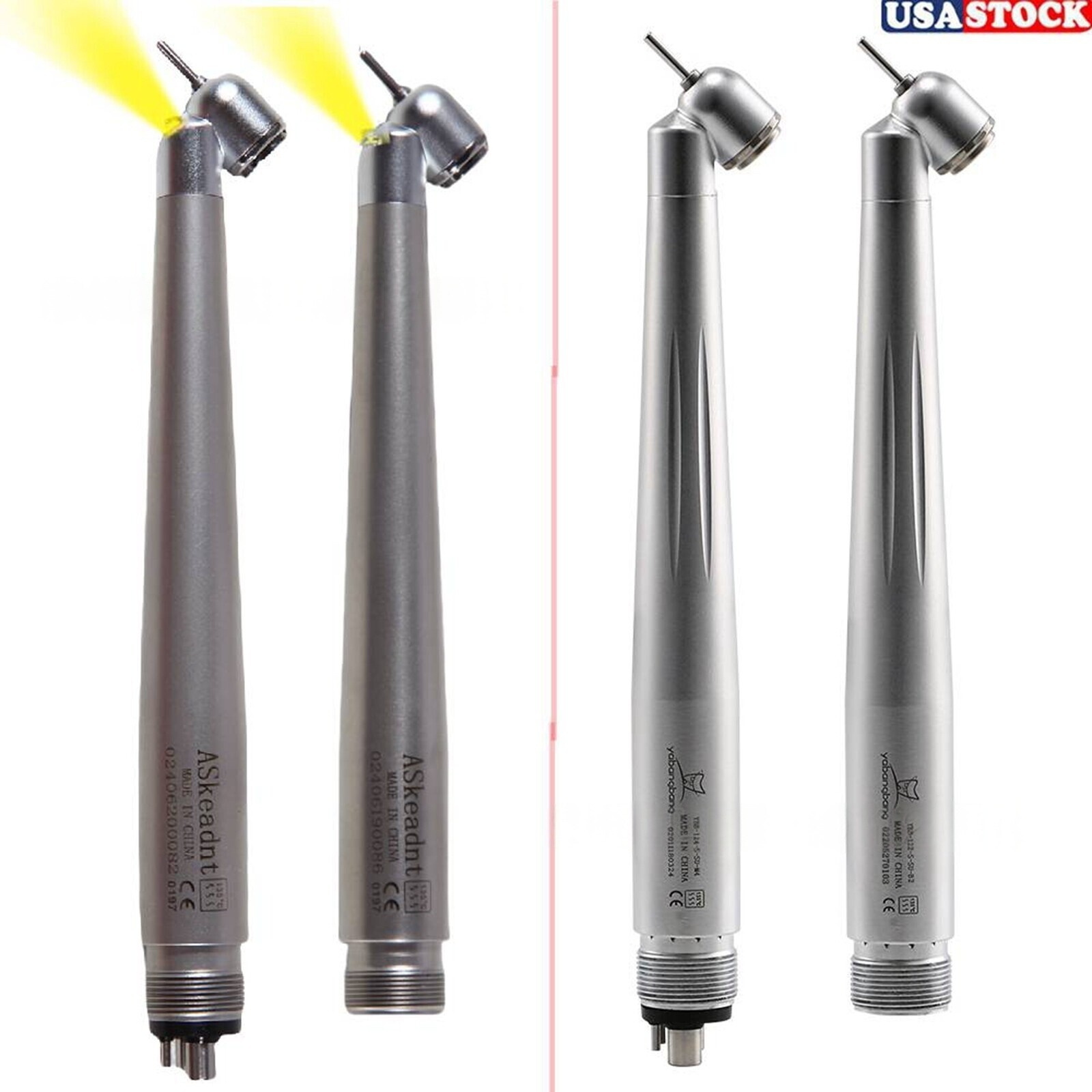 NSK Style Dental Surgical 45° Degree/ LED High Speed Handpiece Turbine 2/4 Holes