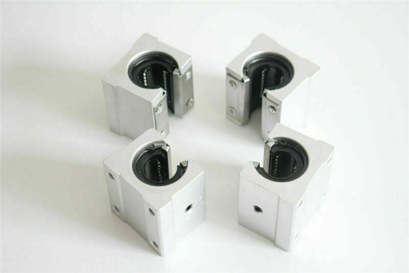 2Pcs SBR20 L200-1500mm Linear Rail Guide Shaft Rod & 4Pcs SBR20UU Block Bearing