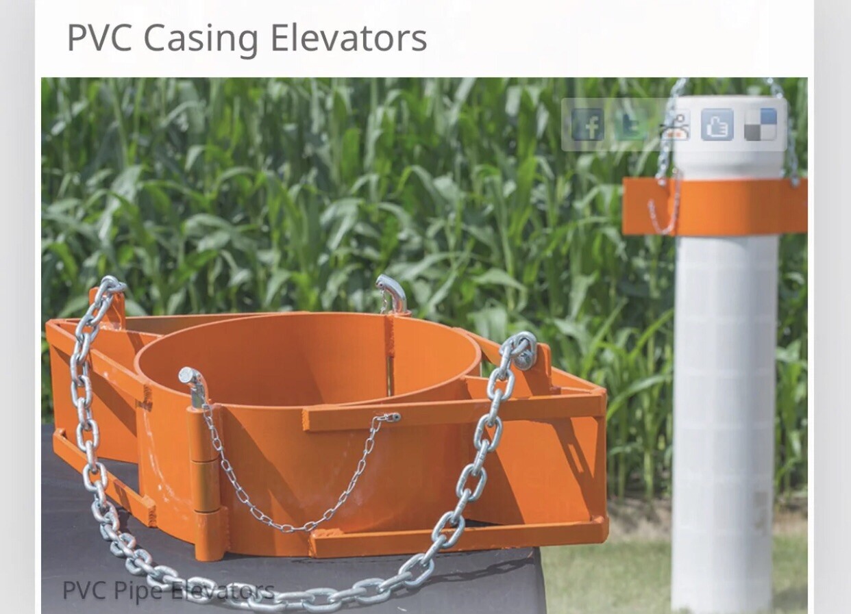 1-1/4” PVC pipe elevators (1 Pair) Brand New