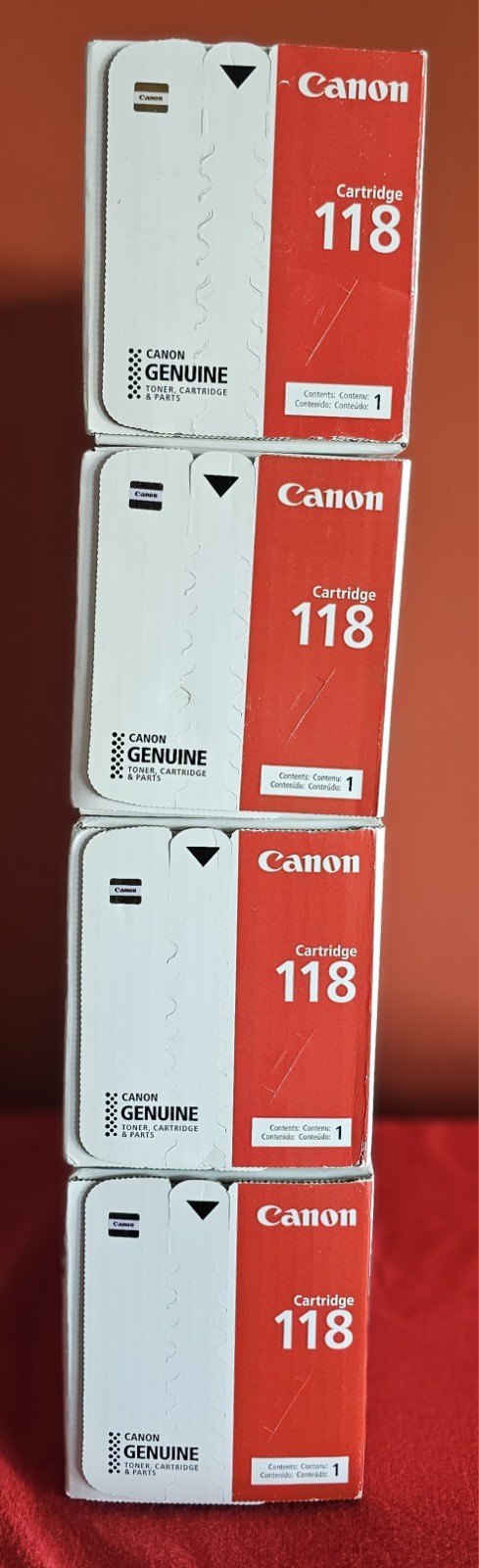 Genuine Canon 118 OEM Toner Set CMYK Black Cyan Magenta Yellow New