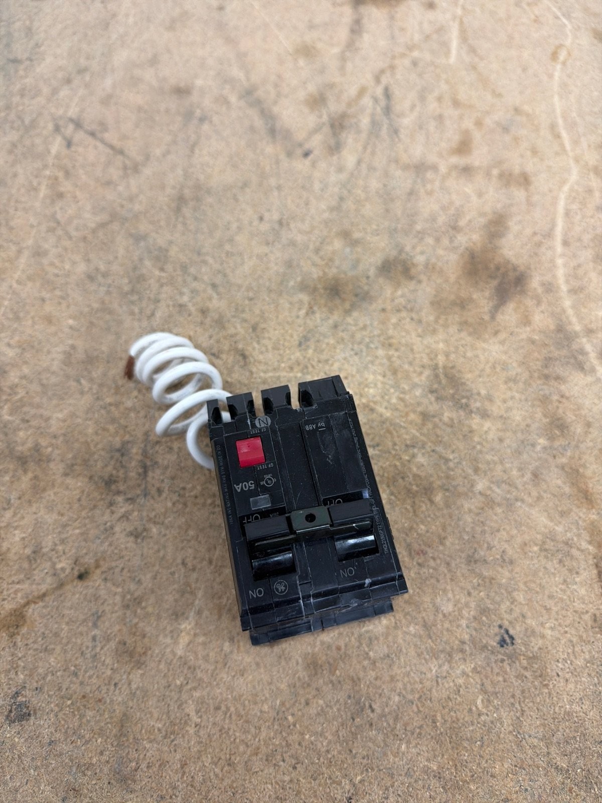 GE 50 Amp 240-Volts Double Pole Ground Fault Breaker with Self-Test