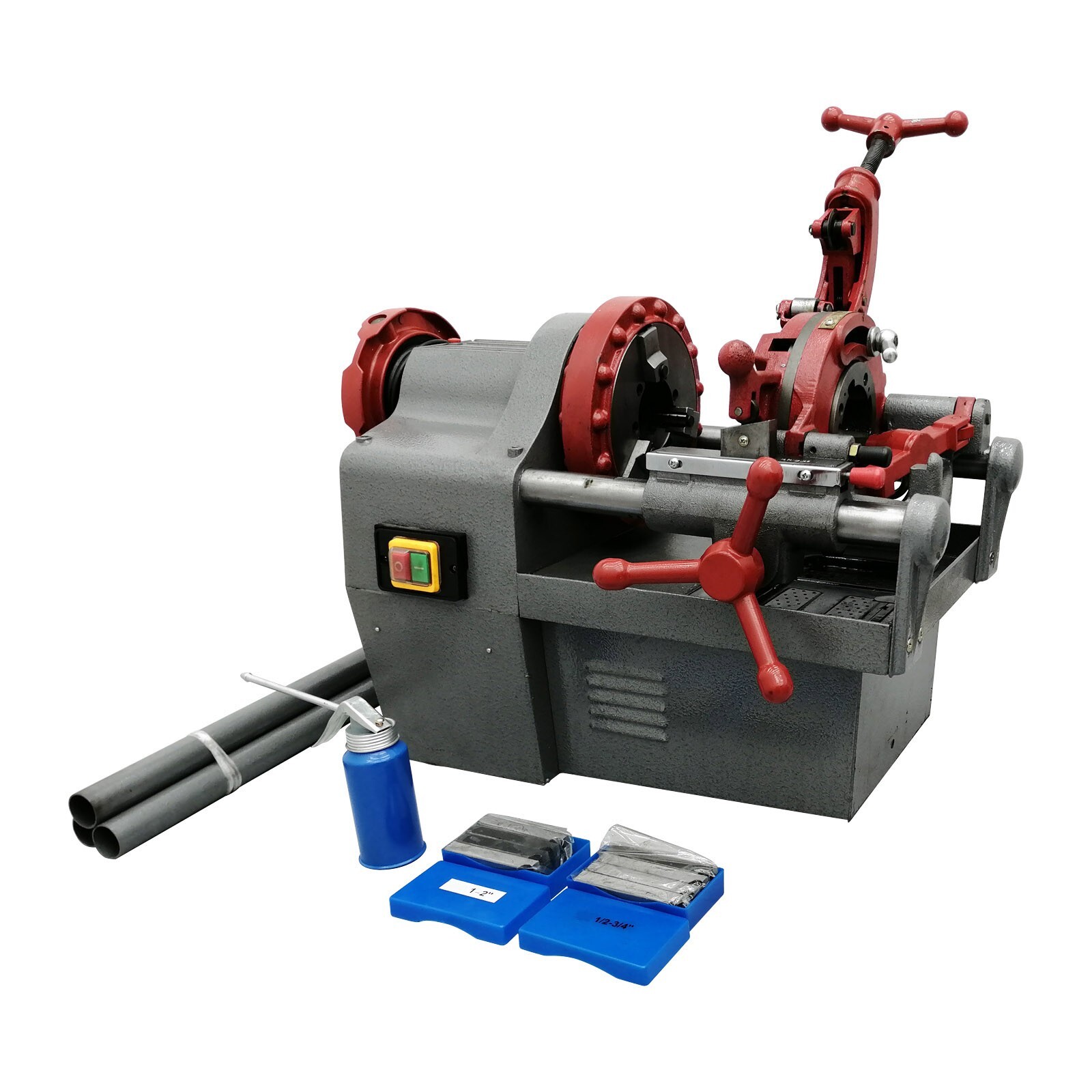1/2″-2″ Pipe Threading Machine 110V 750W Electric Threader 3in1 Multifunctional