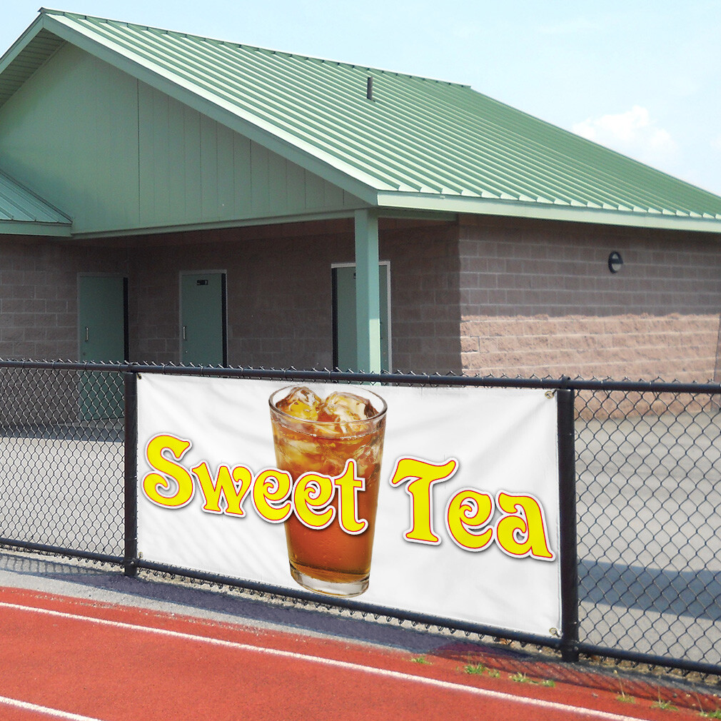 Vinyl Banner Multiple Sizes Sweet Tea Restaurant Cafe Bar D Restaurant & Food