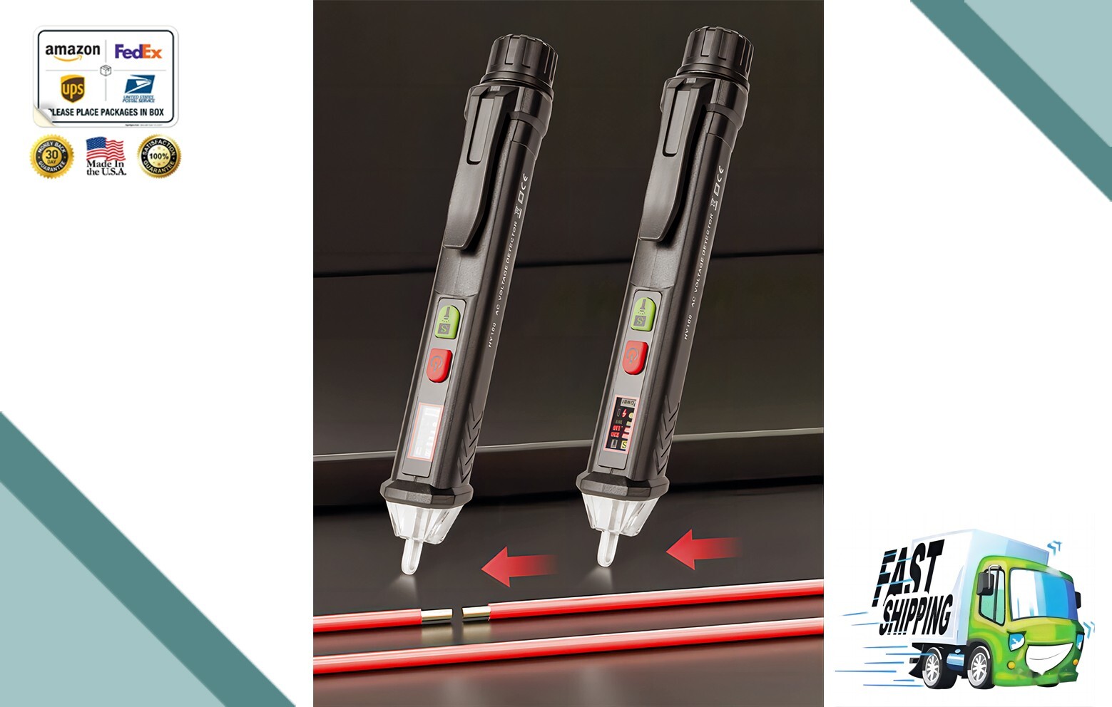 2PC ensitivity Electrical Tester Pen Non-Contact AC Voltage Detector